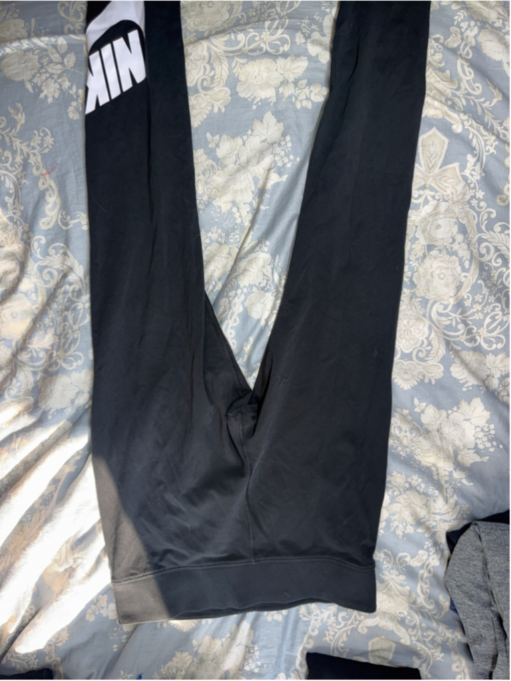 Women's Nike Black & White Logo Leggings Size L
